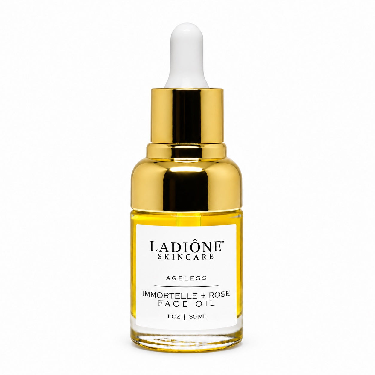 LADIÔNE Organic Anti-Aging Face Oil with Rose and Immortelle