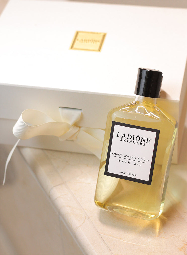 organic natural amalfi lemon vanilla bath oil