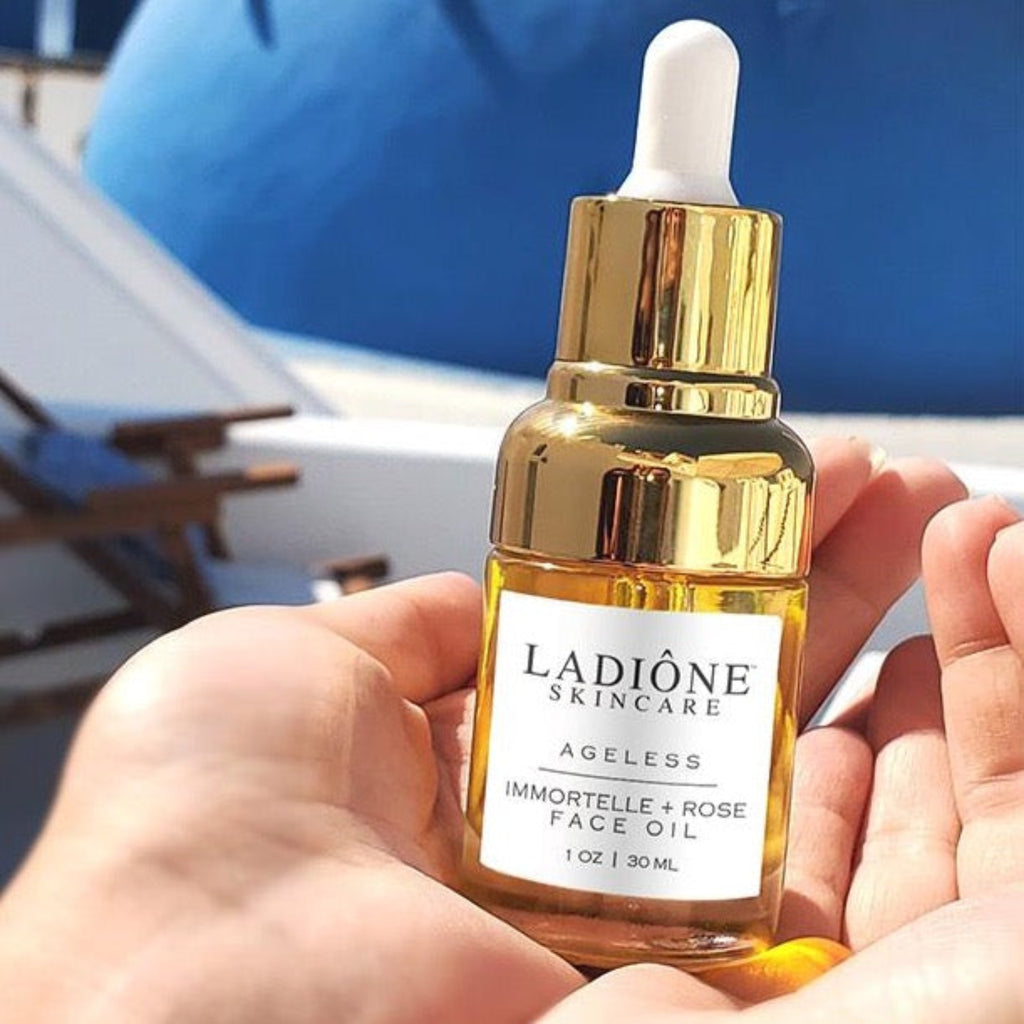 rose immortelle face oil serum natural